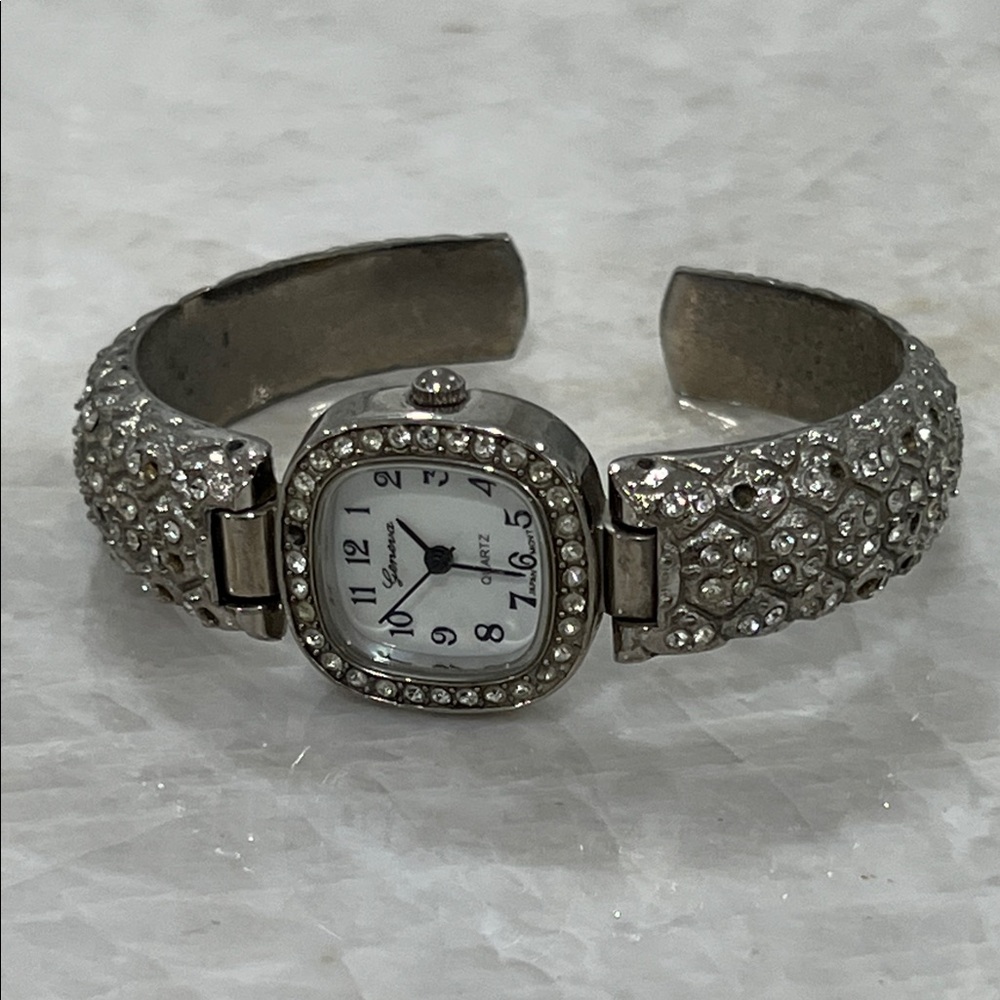 Geneva Cuff Rhinestone Watch
